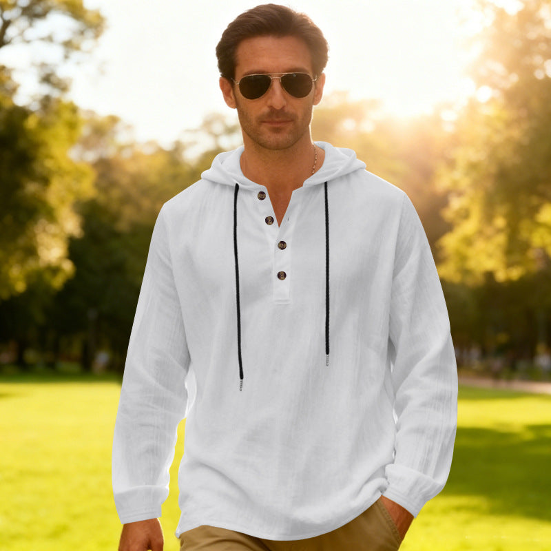Breathable Hooded Long-Sleeve Shirt