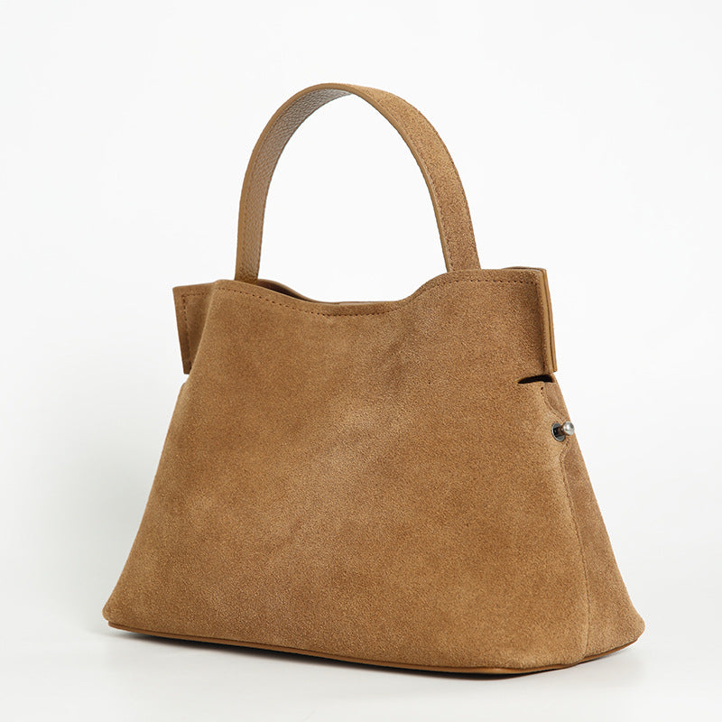 Winter Top-layer Leather Bag With A Niche Design