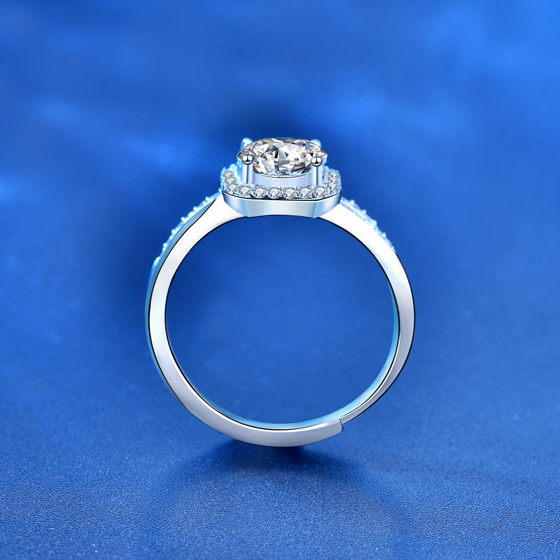 S925 Silver 1 Carat Moissanite Ring