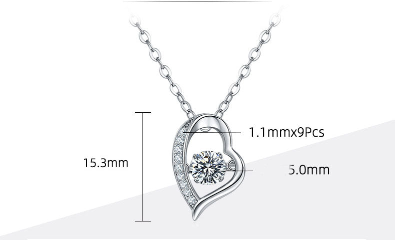 Heart Shaped 0.5 Carat Moissanite Necklace