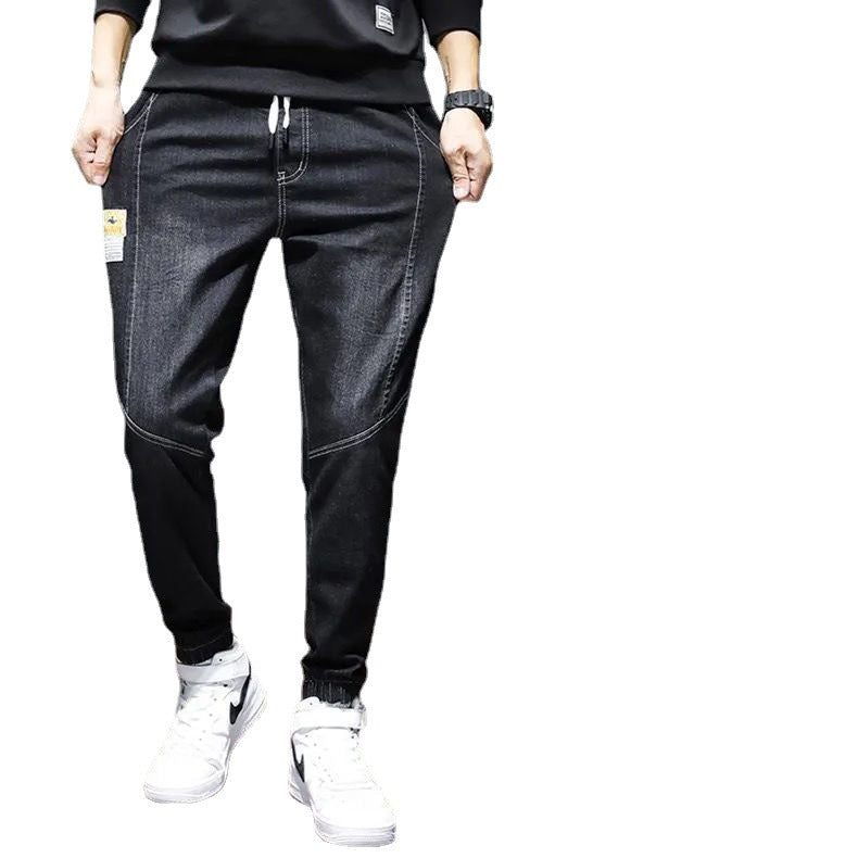 Jogger Jeans Men's Loose Cargo Harlan Cropped Leisure