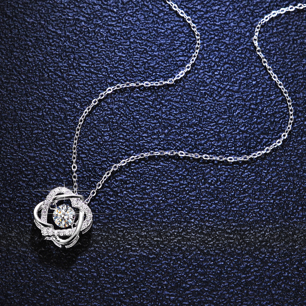 S925 Sterling Silver Pendant Moissanite Necklace