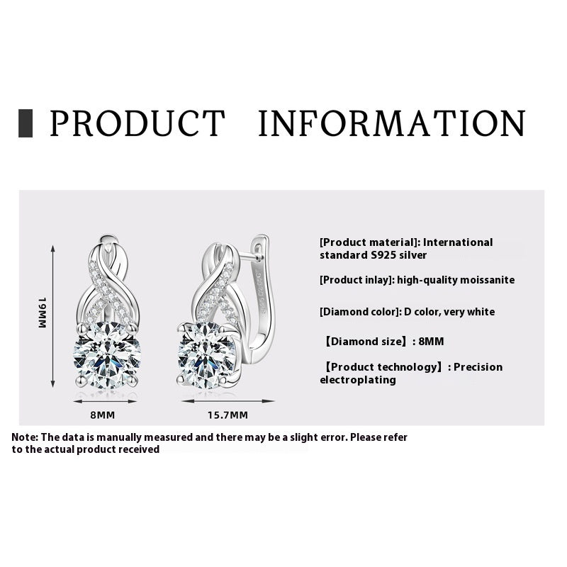 Luxury Moissanite Twist Earrings