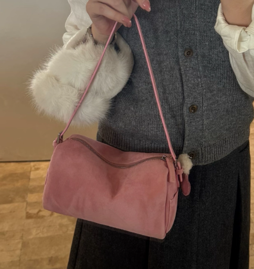 Suede Tote Shoulder Bag
