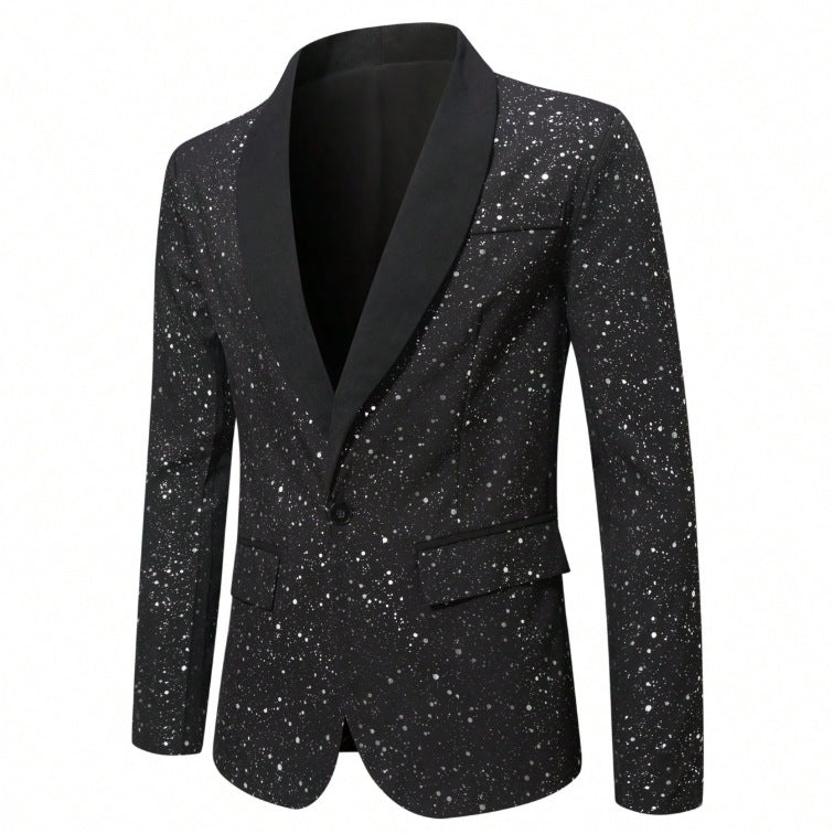 Men's Casual Shiny Party Blazer