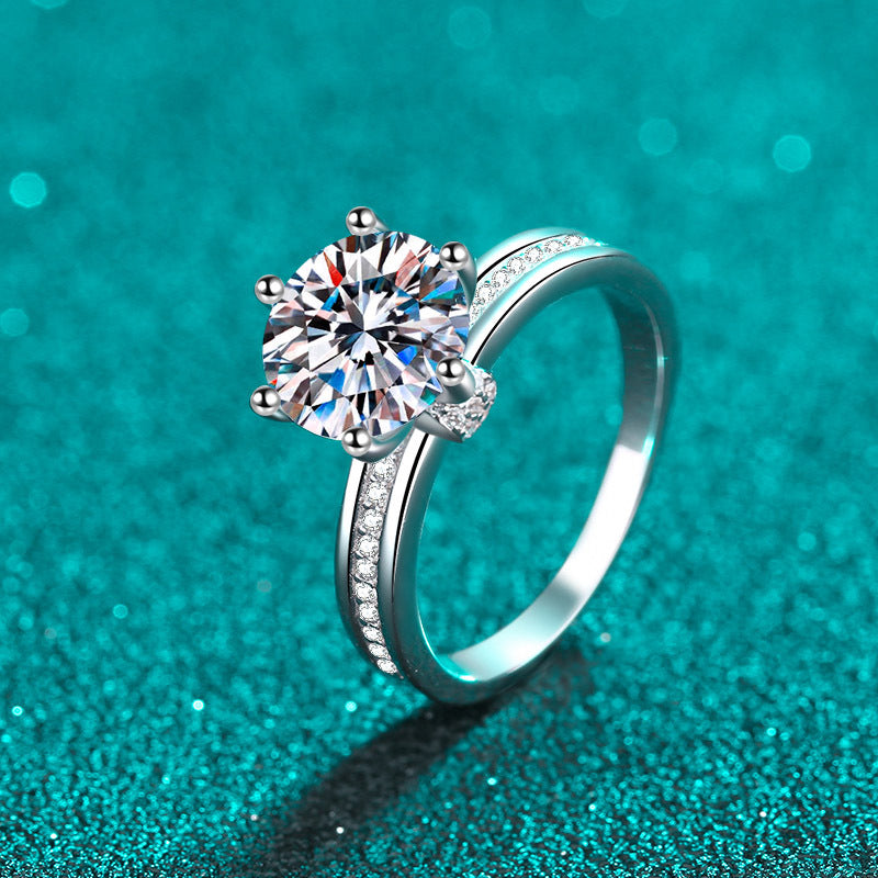 Sterling 3 Karat Moissanite Ring