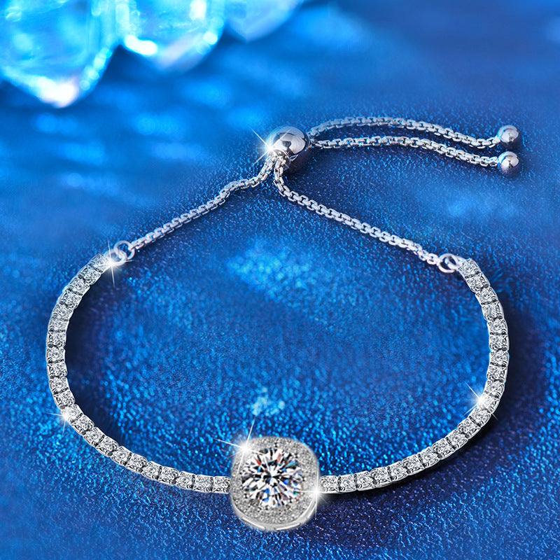 925 Sterling Silver Bracelet Starry Moissanite Bracelet