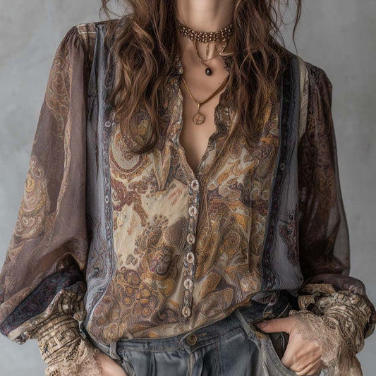 Casual, Loose-fitting Shirt In American Style