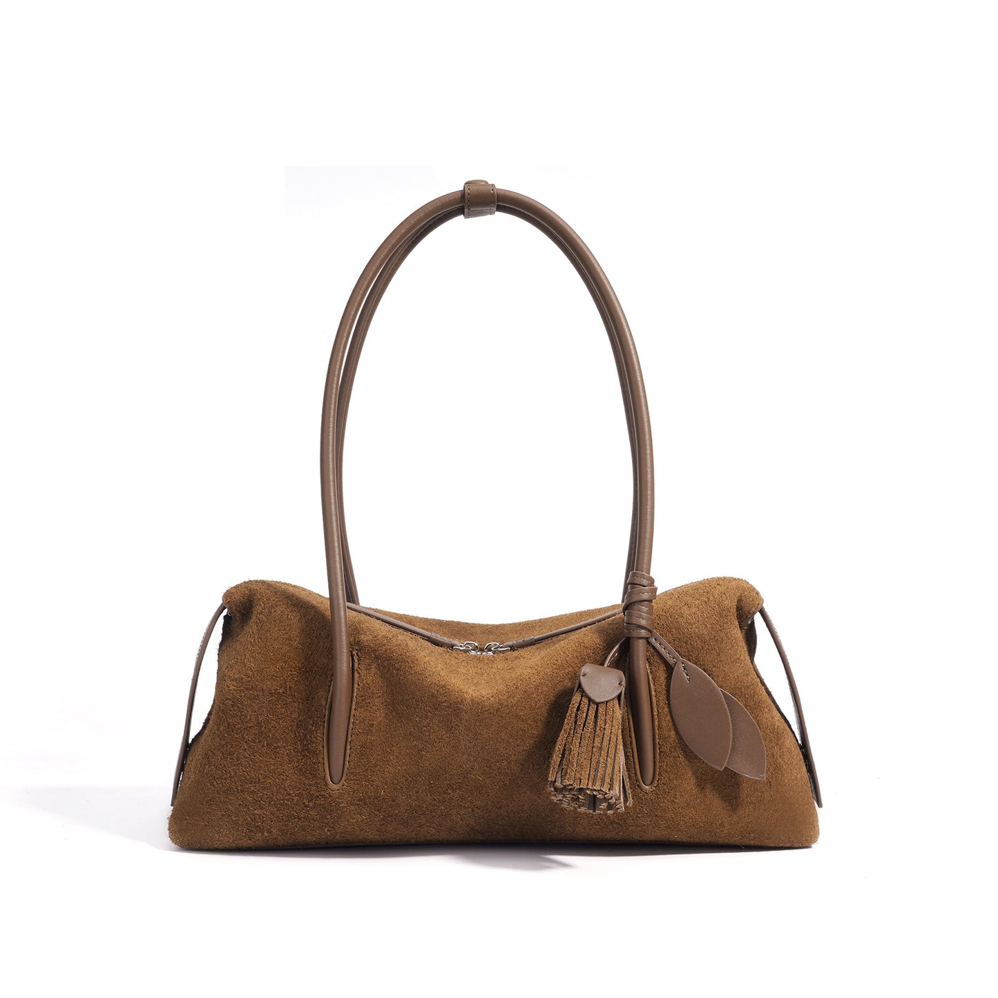 Suede Leather Minimalist Shoulder Bag