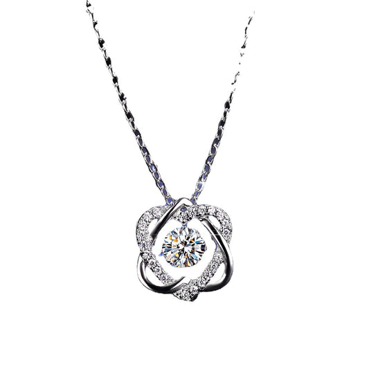 S925 Sterling Silver Pendant Moissanite  Necklace