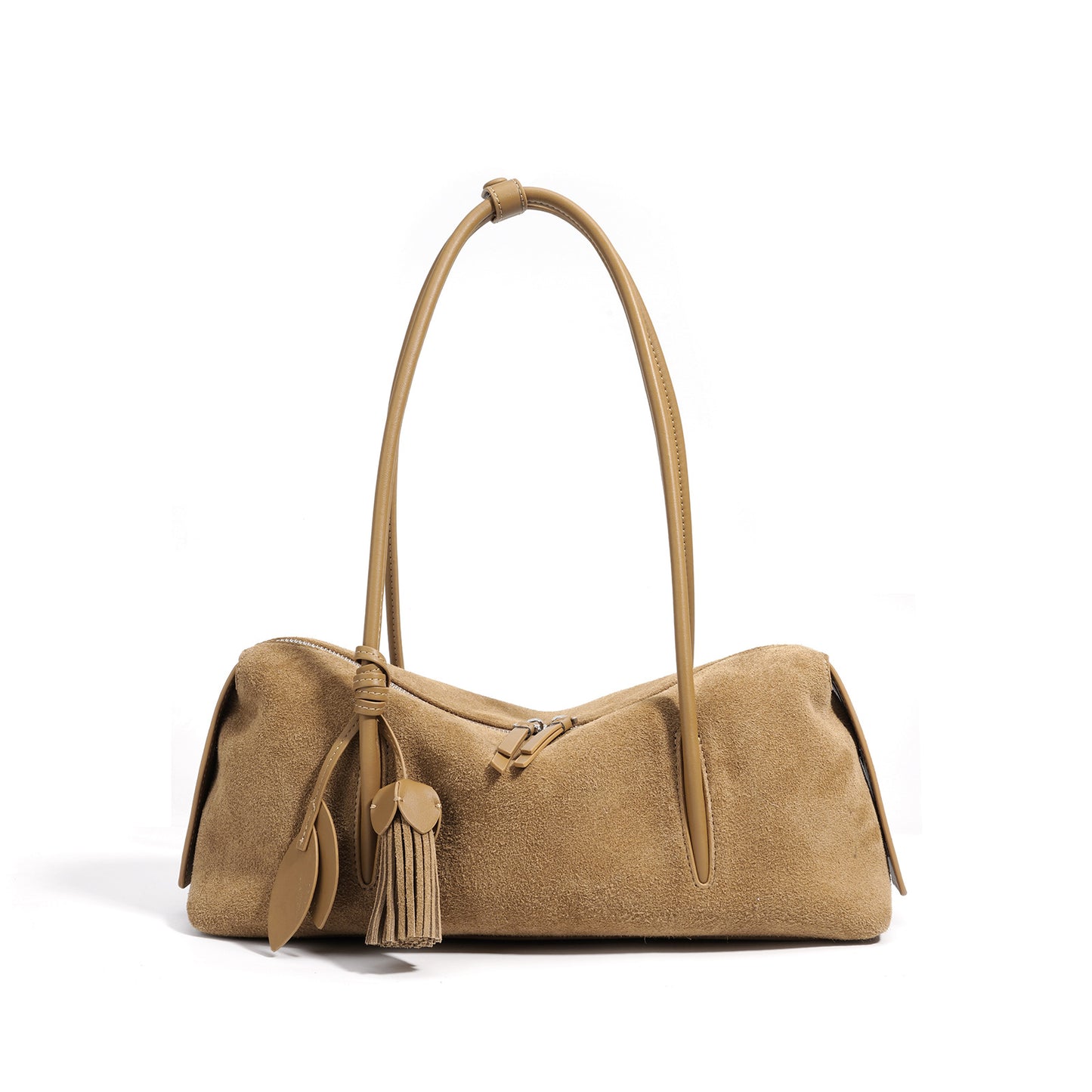 Suede Leather Minimalist Shoulder Bag