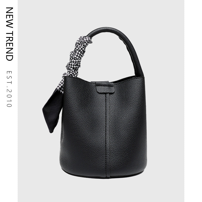 Niche Lychee Pattern Soft Leather  Bag
