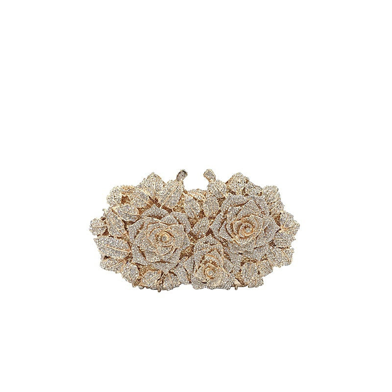 Flower Rhinestone Clutch