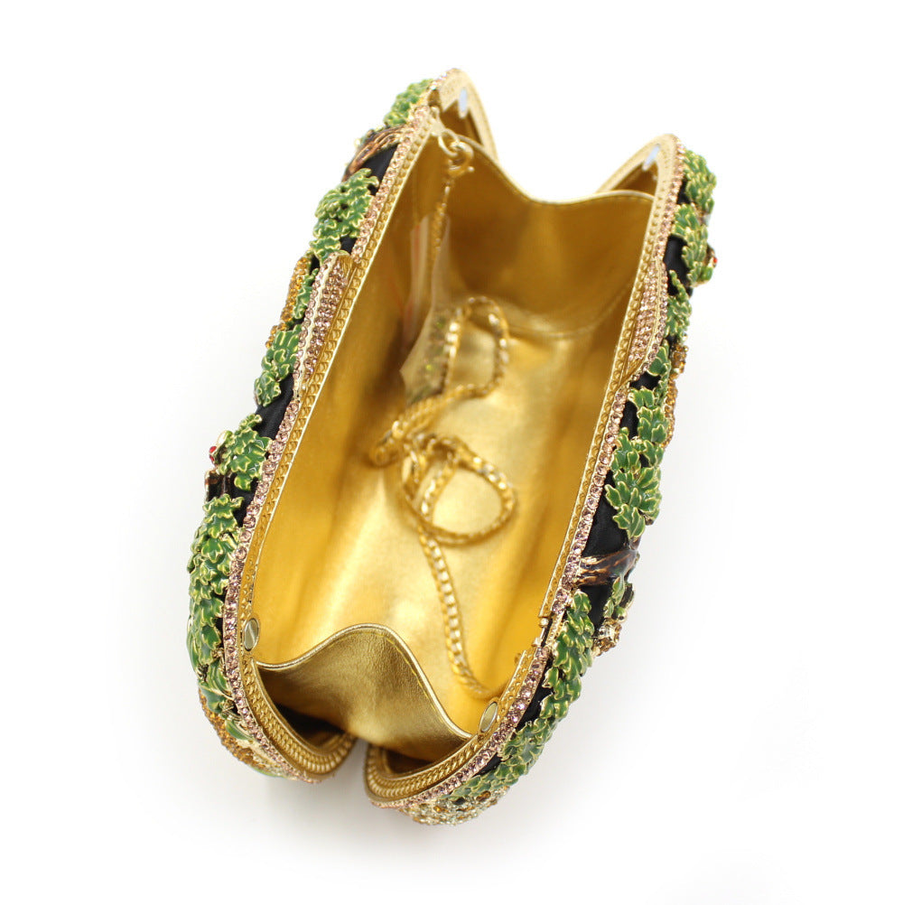 Oil drop crystal clutch