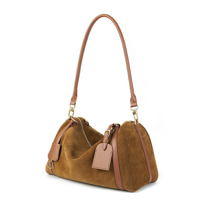 Deerskin Suede Shoulder Bag
