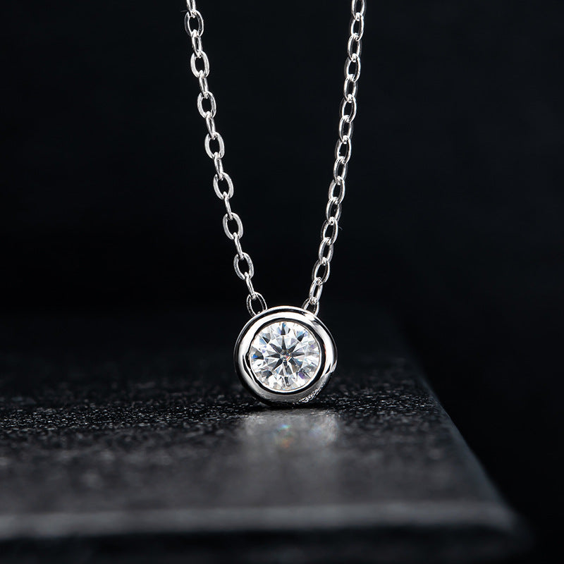 Moissanite Necklace S925 Sterling Silver Pendant