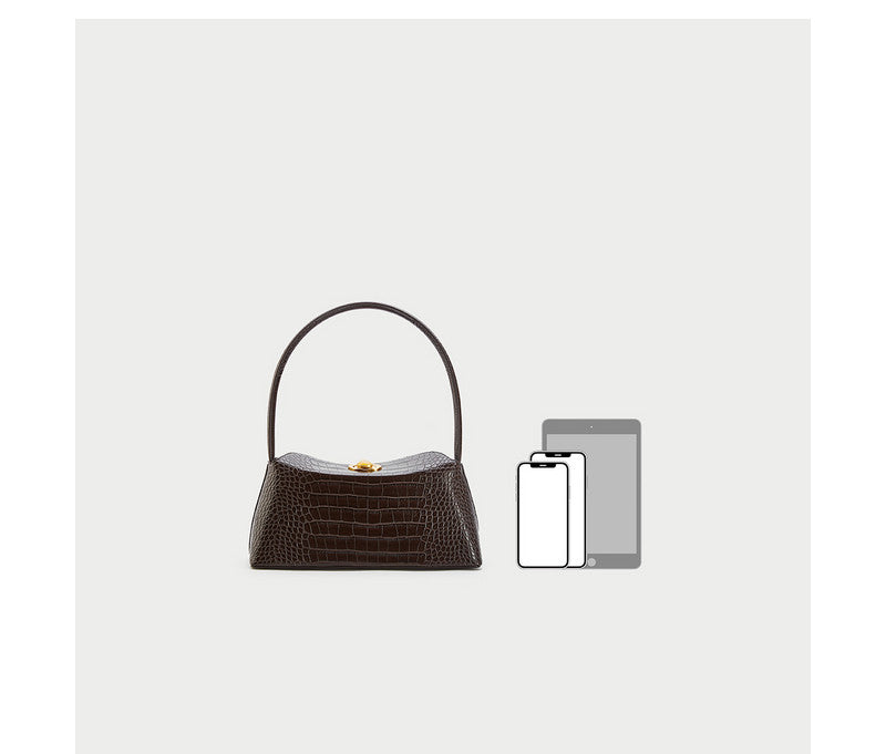 Alligator French Shoulder Bag