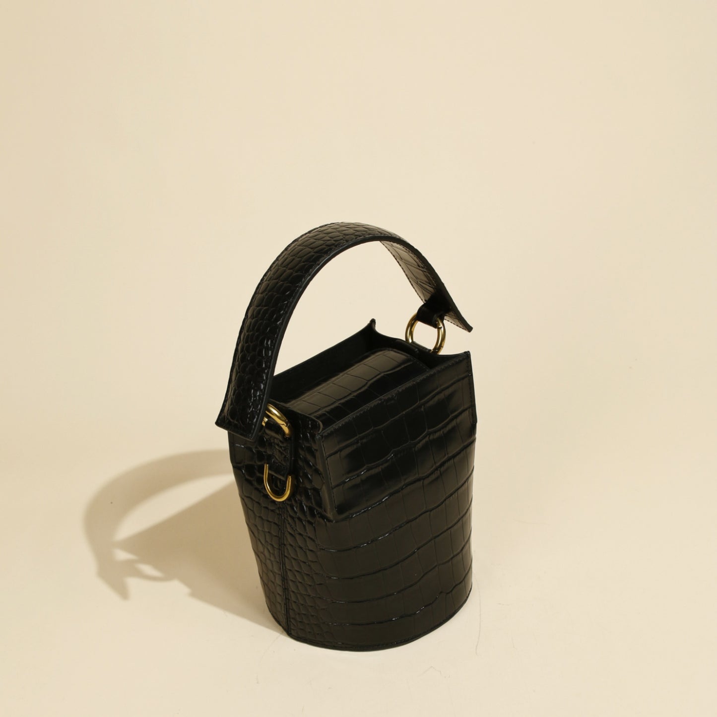 Crocodile embossed Calf Leather  Bag