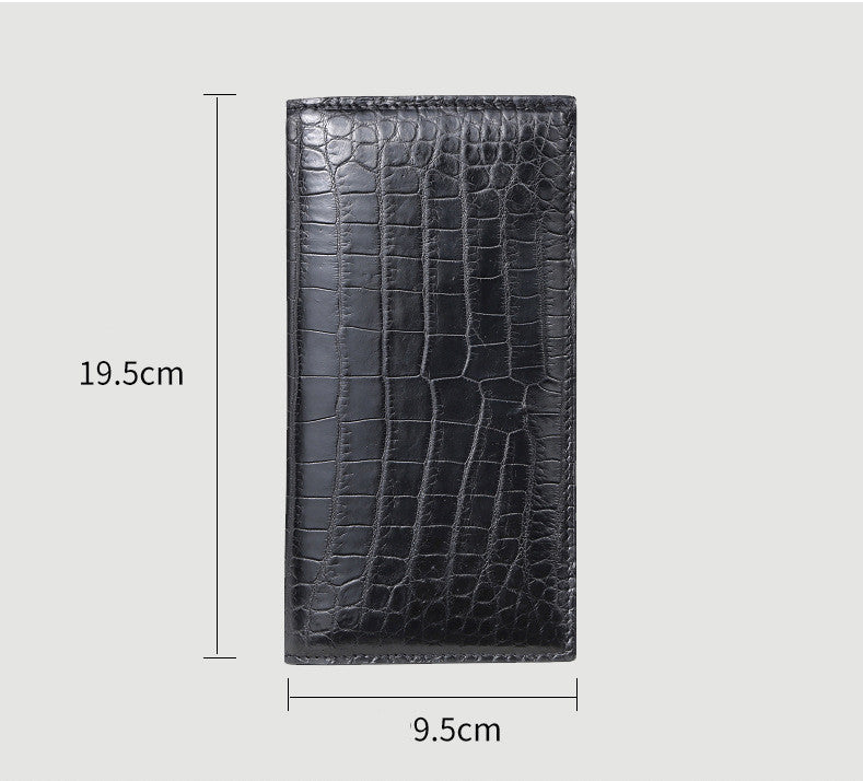 Long Wallet in Crocodile Skin Leather
