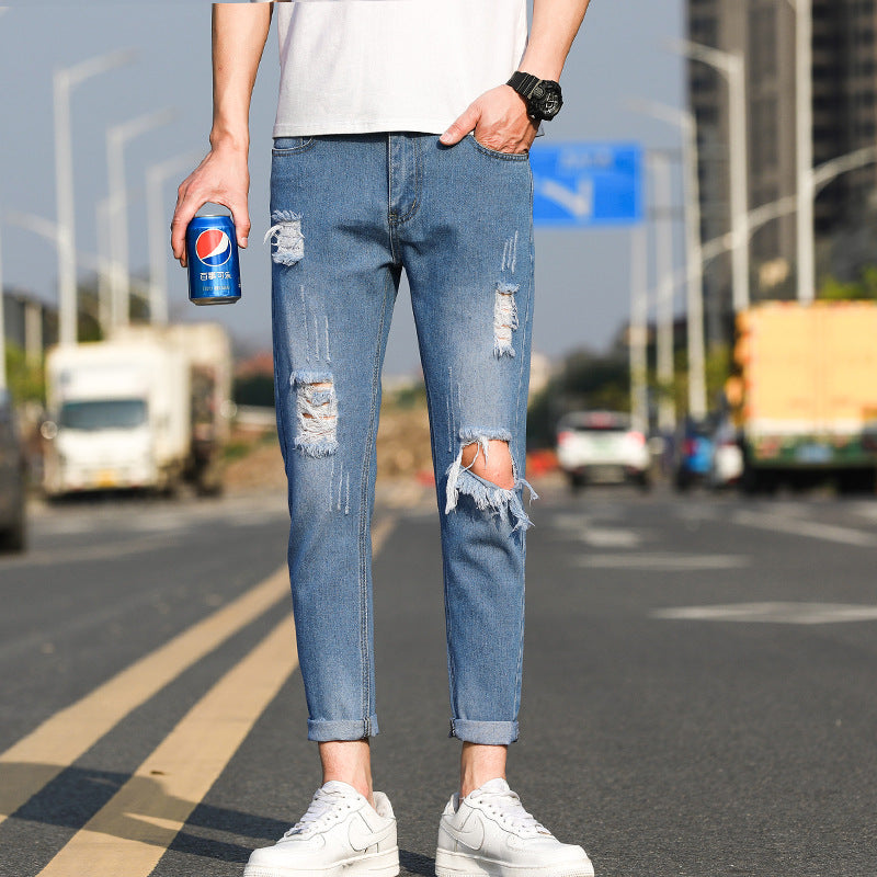 Men's Ripped Slim-fit Jeans