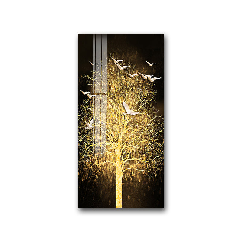 Entrance Metal Living Room Style Luxury Crystal Porcelain Painting