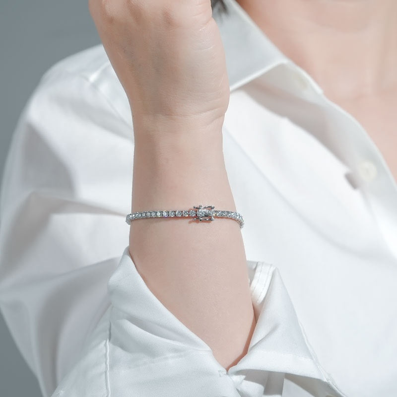 Moissanite S925 Sterling Silver Bracelet