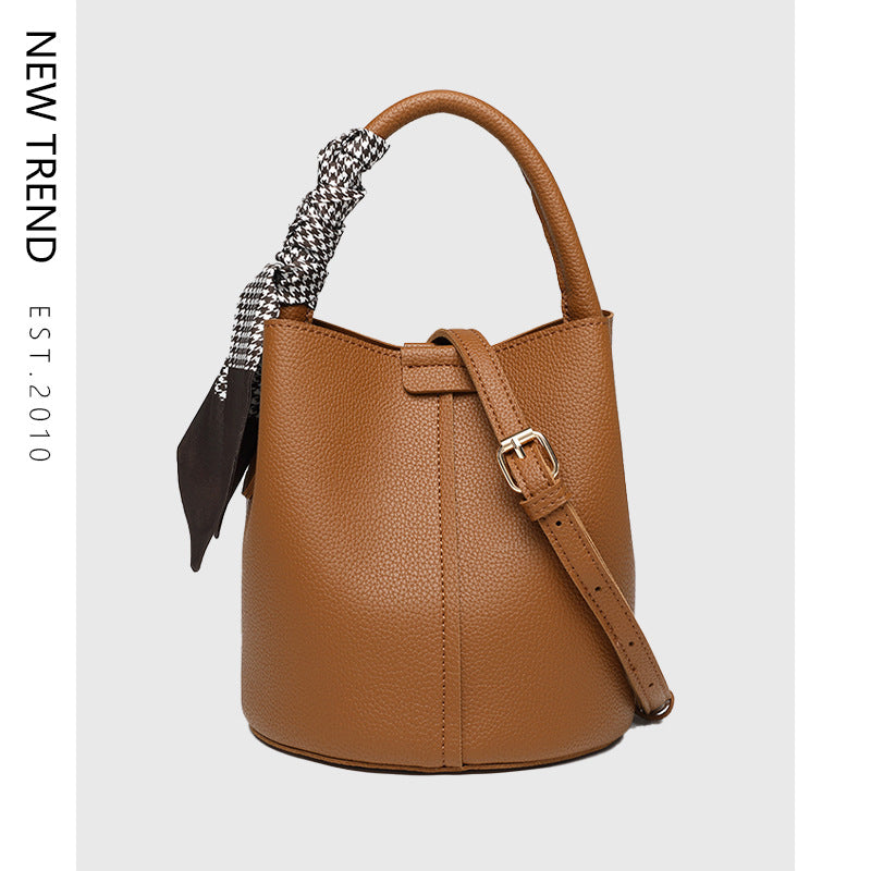 Niche Lychee Pattern Soft Leather  Bag