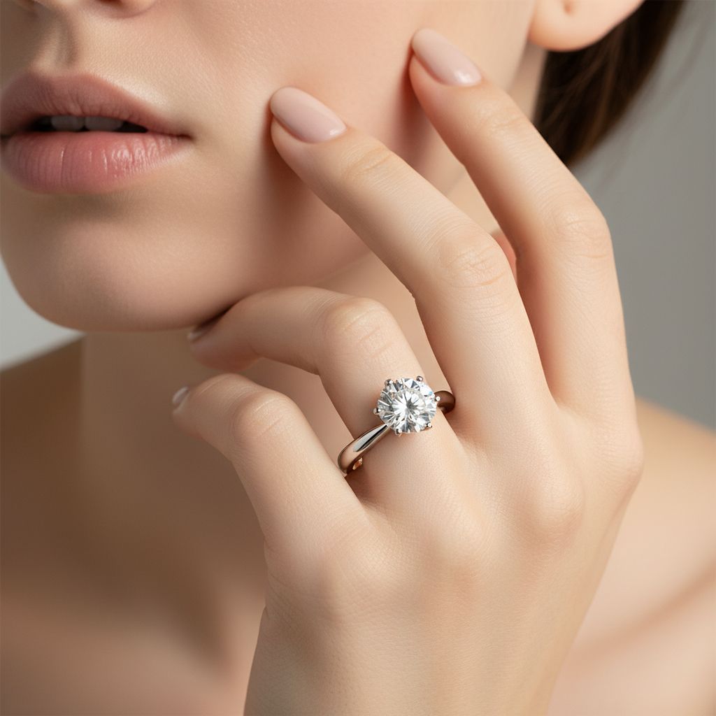 Moissanite 1-Carat Classic  Ring