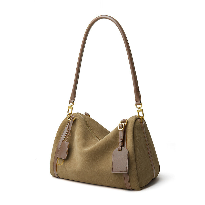 Deerskin Suede Shoulder Bag