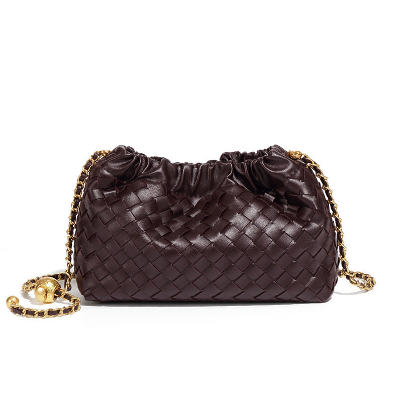 Cloud-shaped Woven Crossbody Bag