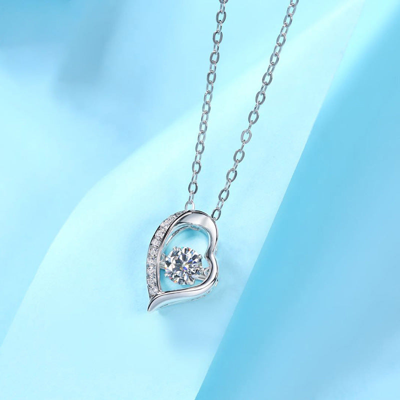 Heart Shaped  0.5 Carat Moissanite Necklace