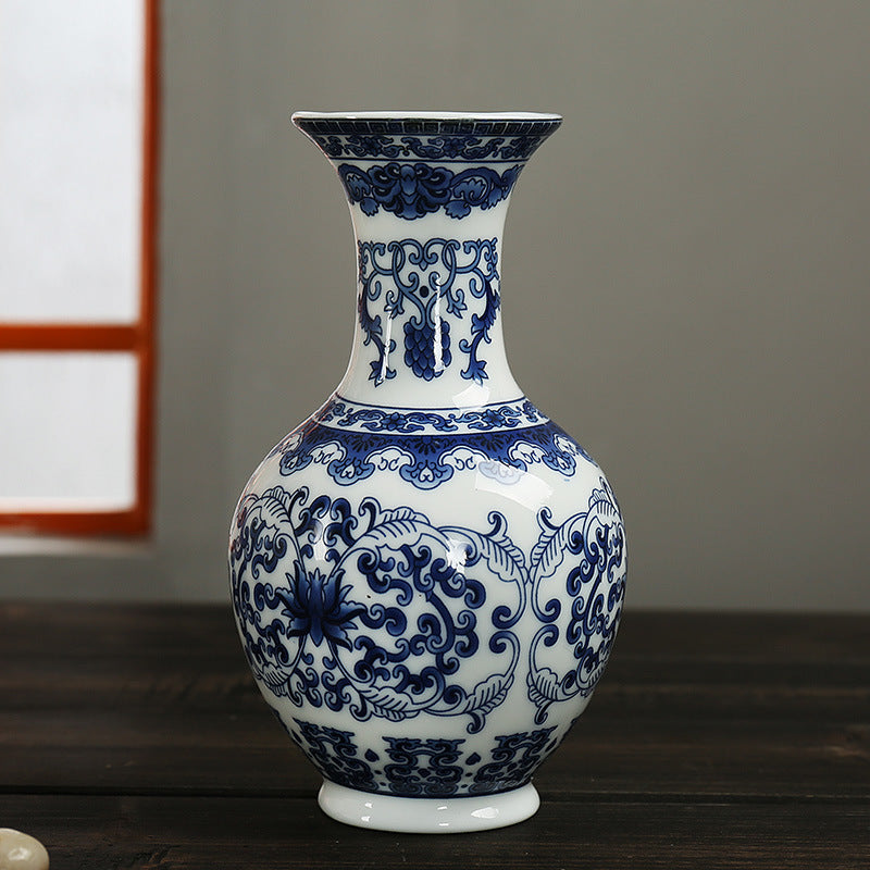 Blue and white porcelain bottle mini
