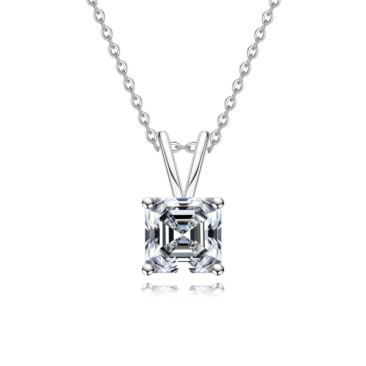 Moissanite 925 Sterling Silver Pendant Luxury