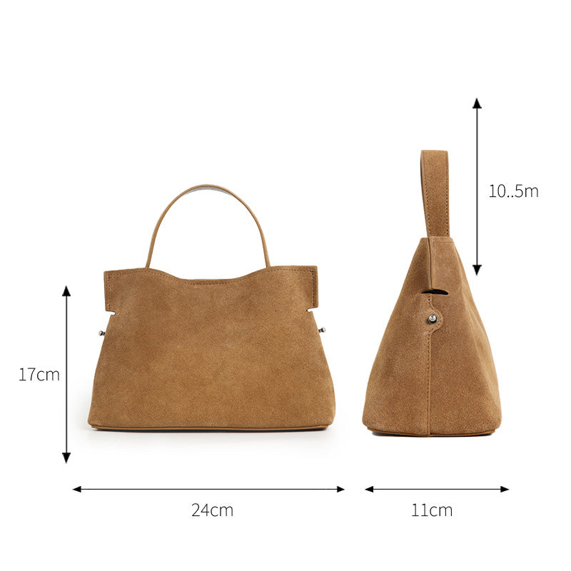 Winter Top-layer Leather Bag With A Niche Design