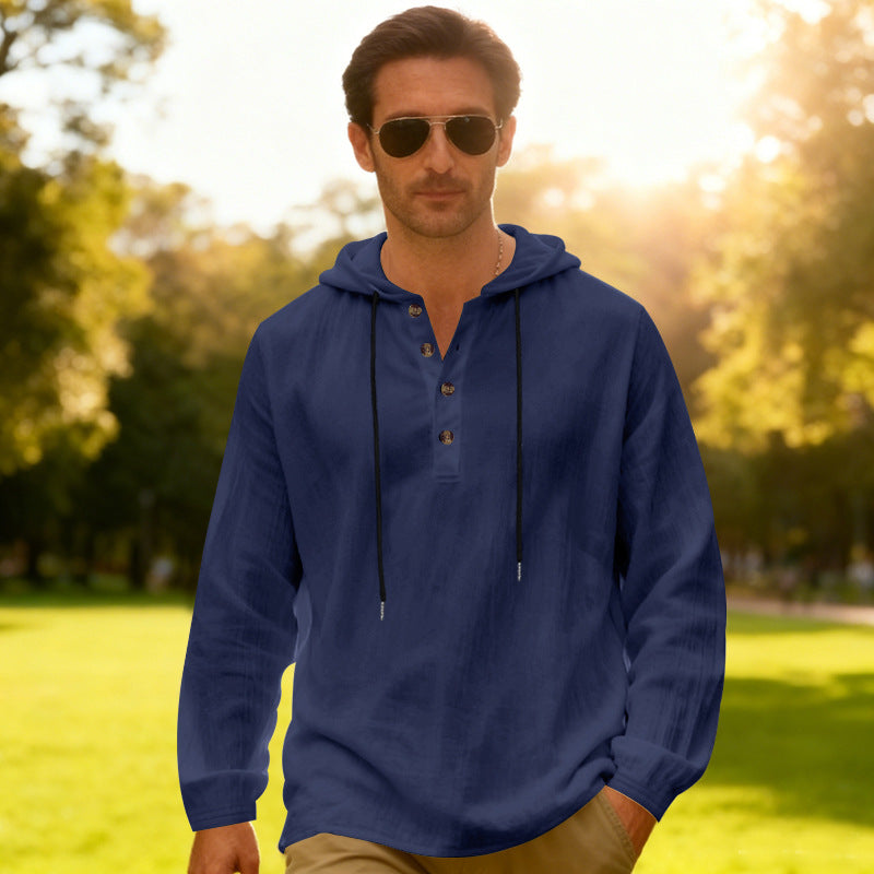 Breathable Hooded Long-Sleeve Shirt