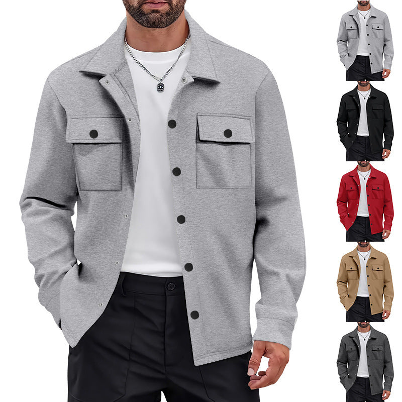 Retro Lapel Casual Long-sleeve Jacket