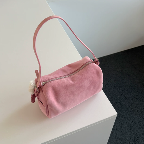 Suede Tote Shoulder Bag