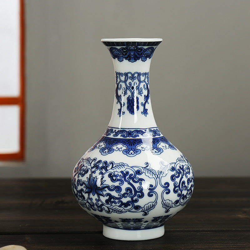 Blue and white porcelain bottle mini
