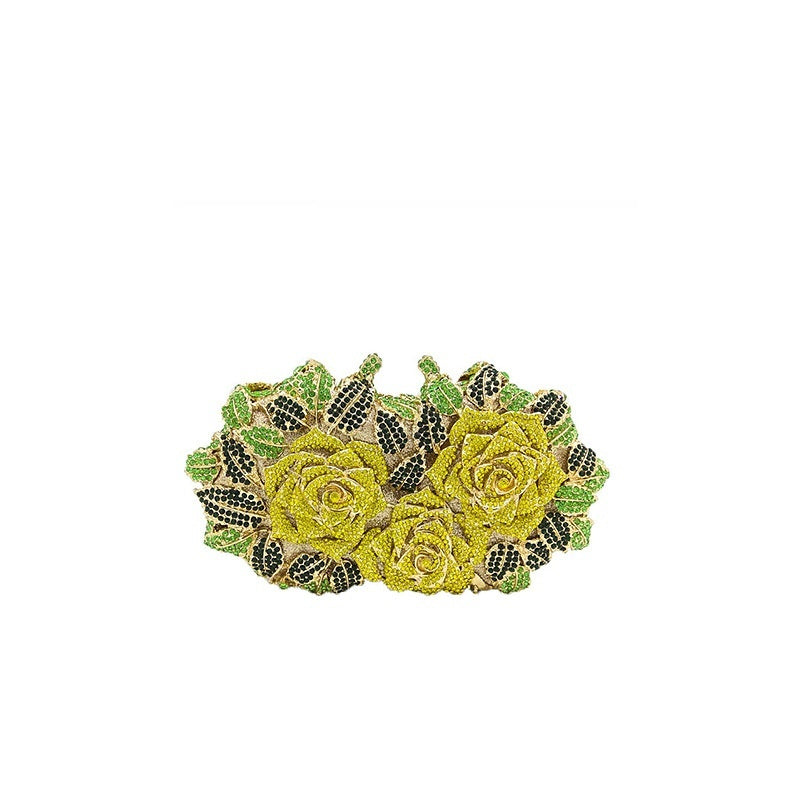 Flower Rhinestone Clutch