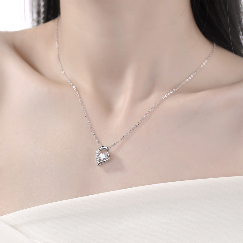 Heart Shaped  0.5 Carat Moissanite Necklace