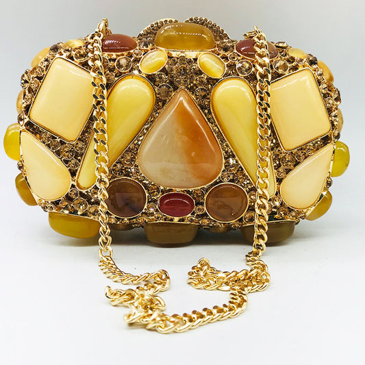 Rhinestone encrusted Handmade Clutch