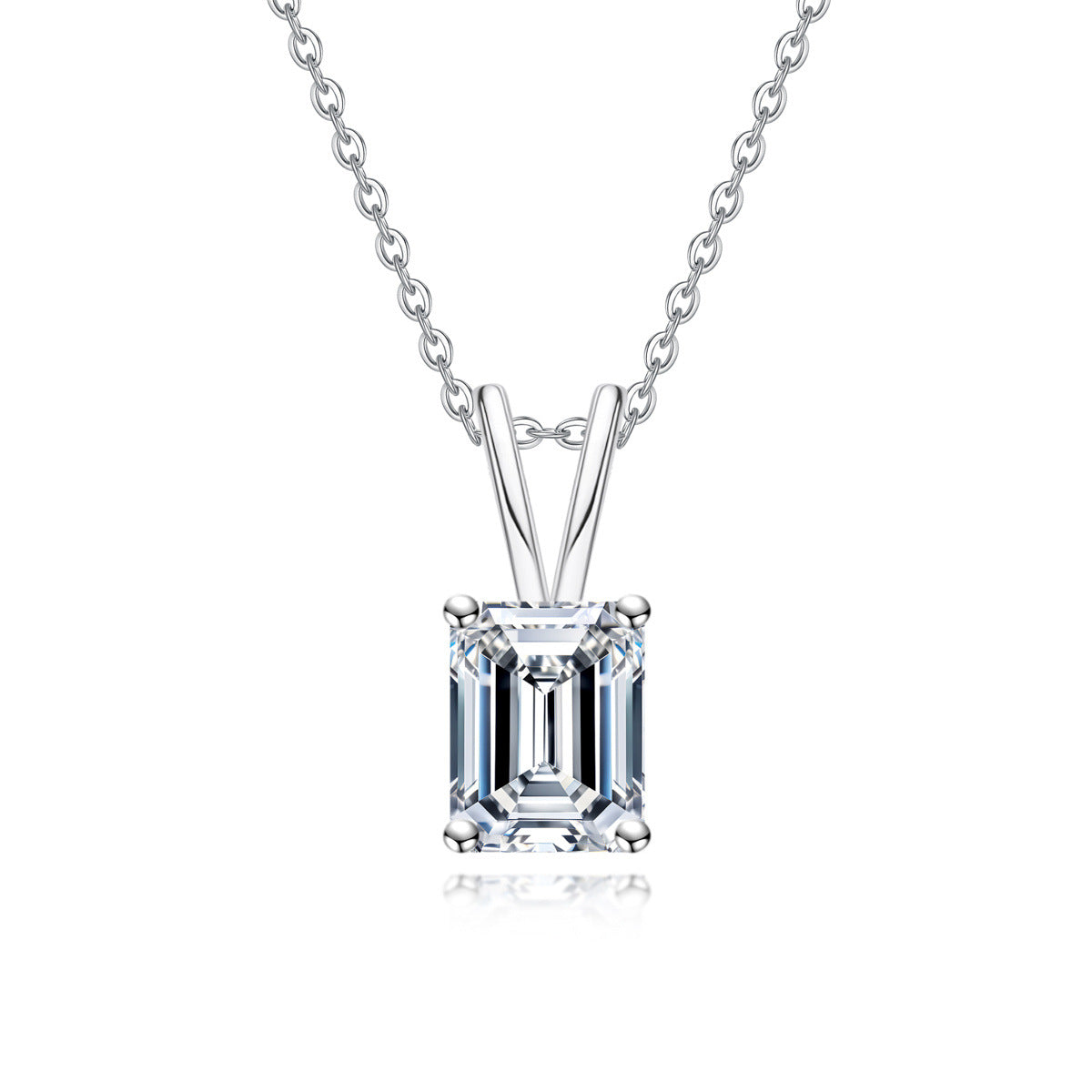 Moissanite 925 Sterling Silver Pendant Luxury