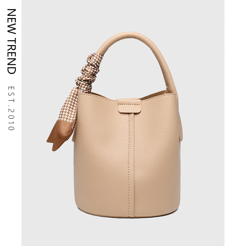 Niche Lychee Pattern Soft Leather  Bag