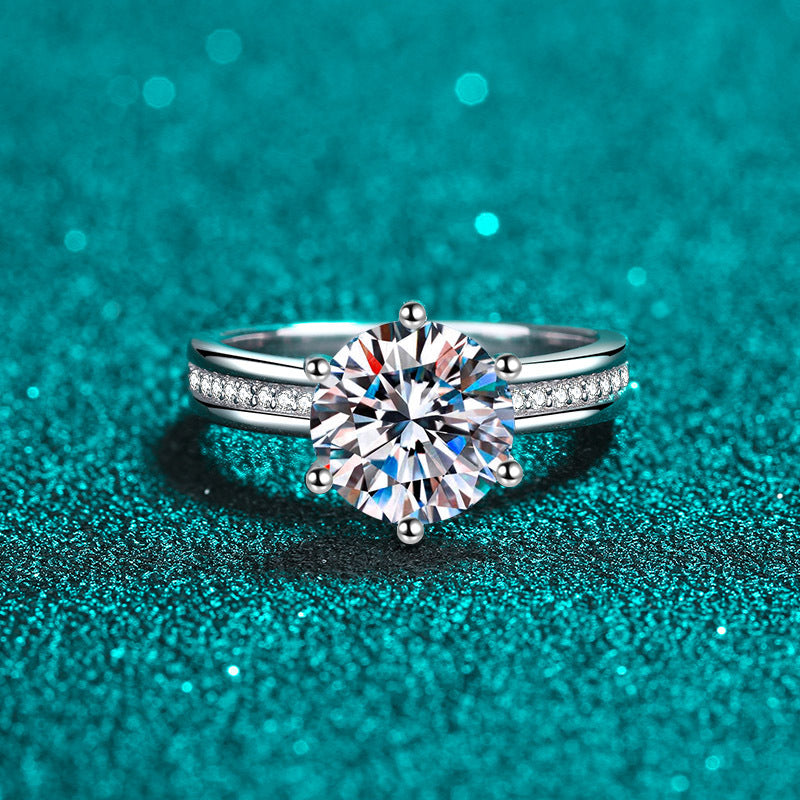 Sterling 3 Karat Moissanite Ring