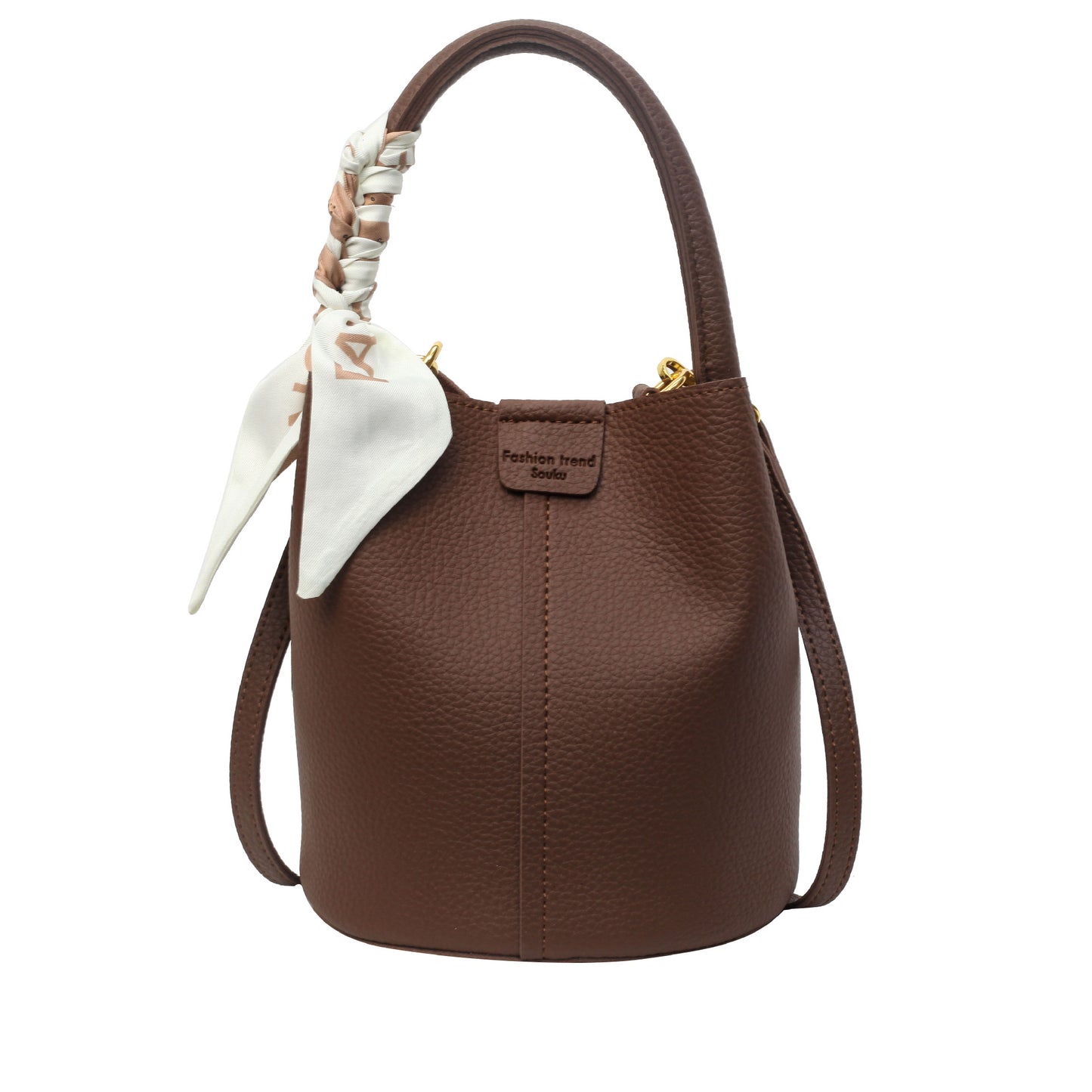 Versatile Silk Scarf Tote Bucket Bag