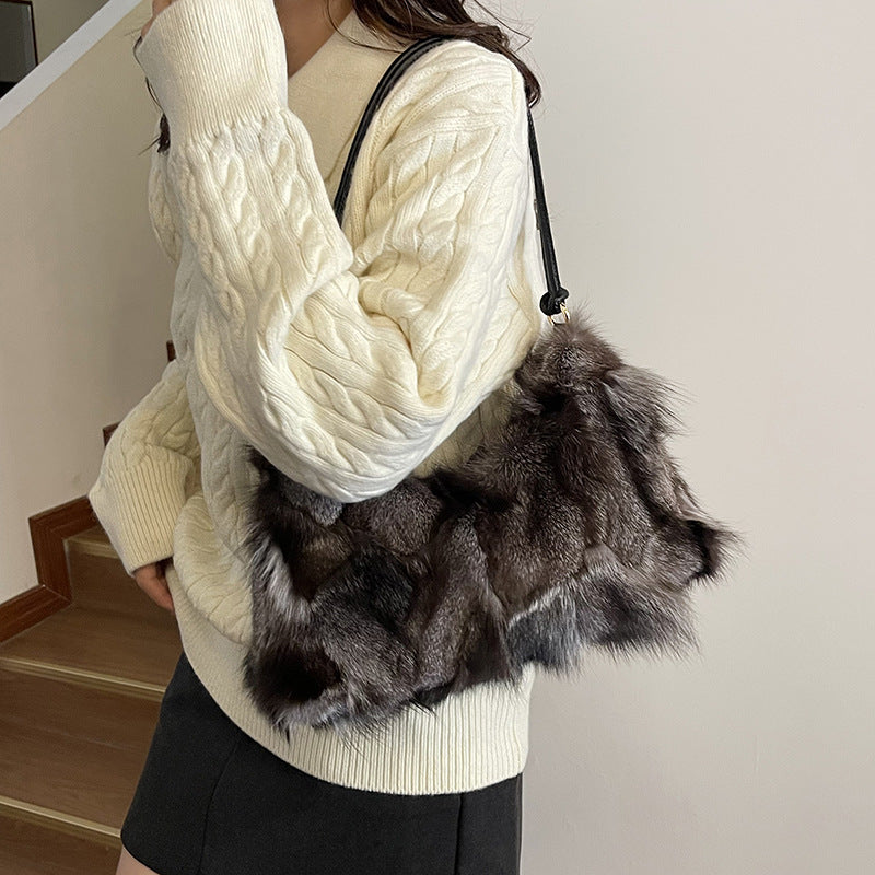 Niche Plush Shoulder  Bag