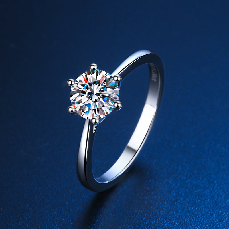 Moissanite 1-Carat Classic  Ring