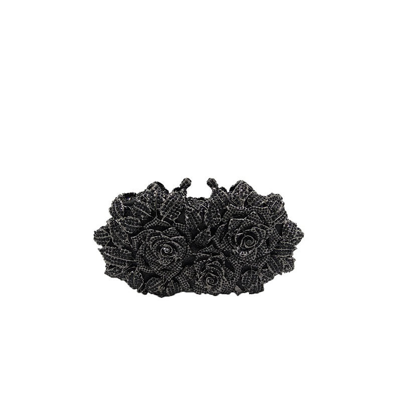 Flower Rhinestone Clutch