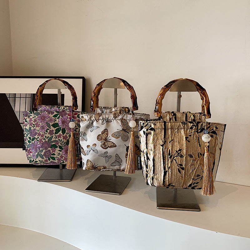 New Stylish Bamboo Handle Women's bag