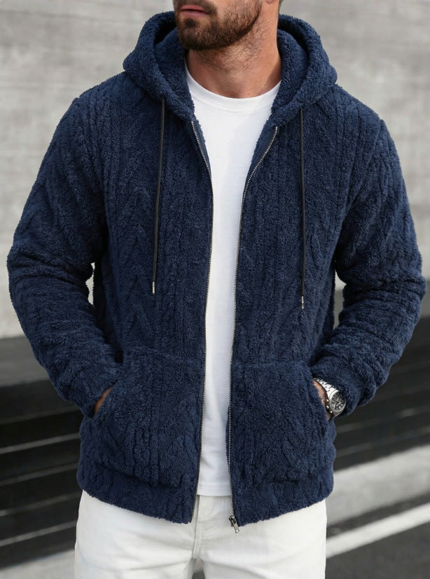 Men's Casual Hooded Sweatshirt  Loose-fitting Knitwear